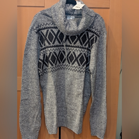 Citizen Wolf Sweaters - Citizen Wolf Cowl Neck Sweater Argyle Design NWT